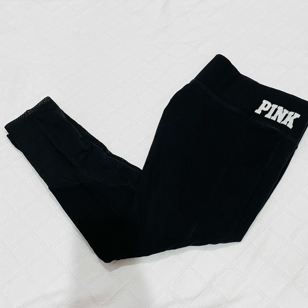 🖤Pink Yoga Black Tights🖤 - Picture 2 of 4